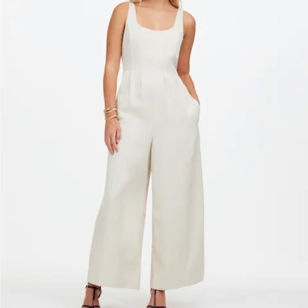 Madewell Wide-Leg Tank Jumpsuit in Drapey Twill